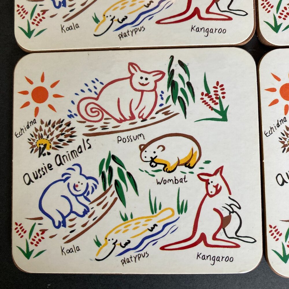 Australian Animal Coasters - Set of 6